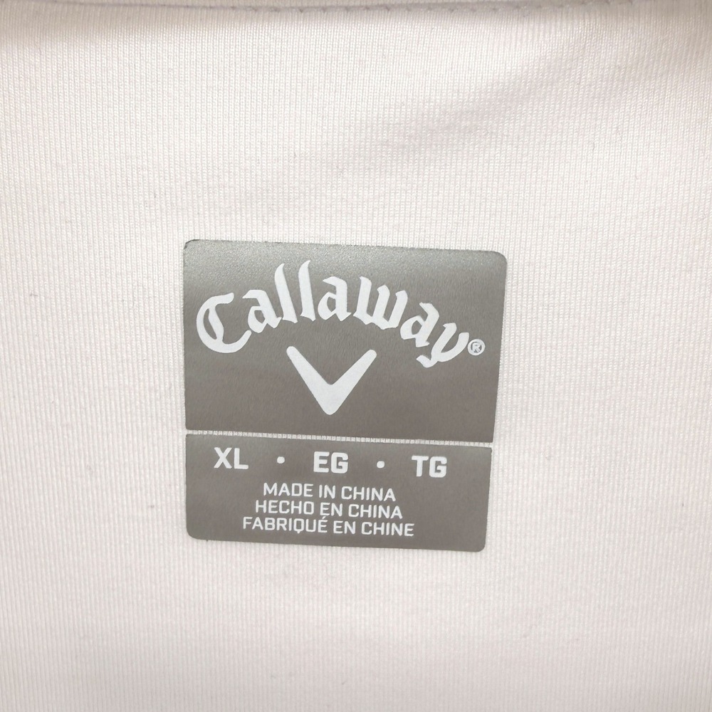 NEW Callaway Opti-Dri 1/4 Zip Pullover Mens XL Bright White‎ Hydrofuge Golf UPF - Picture 4 of 13